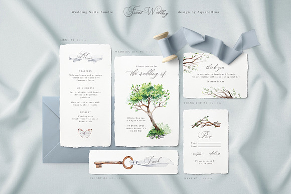 Forest Wedding Suite BUNDLE in Wedding Templates - product preview 3
