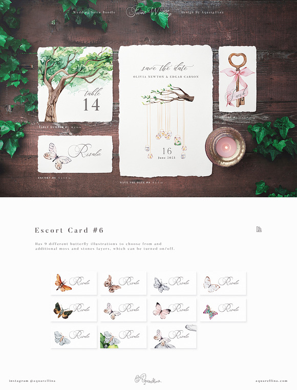 Forest Wedding Suite BUNDLE in Wedding Templates - product preview 4