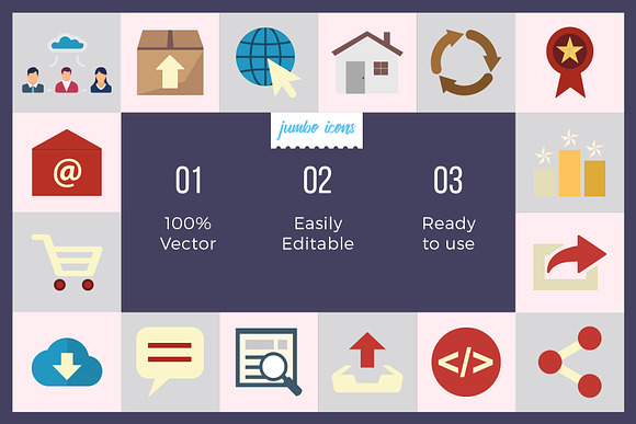 Flat Vector Icons Web Pack V2 in Icons - product preview 2