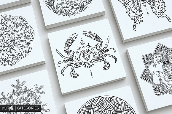 530 Vector Mandala Ornaments Bundle in Illustrations - product preview 2