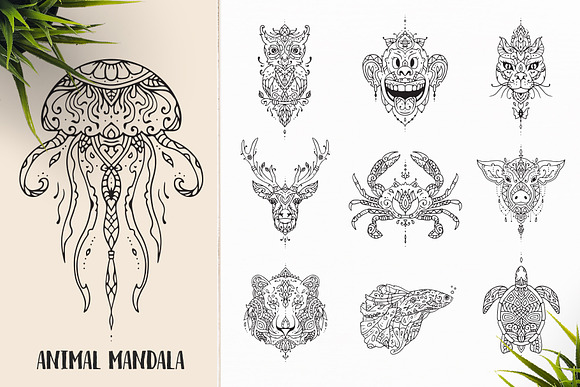 530 Vector Mandala Ornaments Bundle in Illustrations - product preview 3