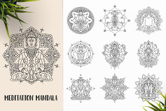 530 Vector Mandala Ornaments Bundle in Illustrations - product preview 5