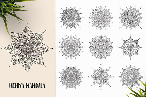 530 Vector Mandala Ornaments Bundle in Illustrations - product preview 17