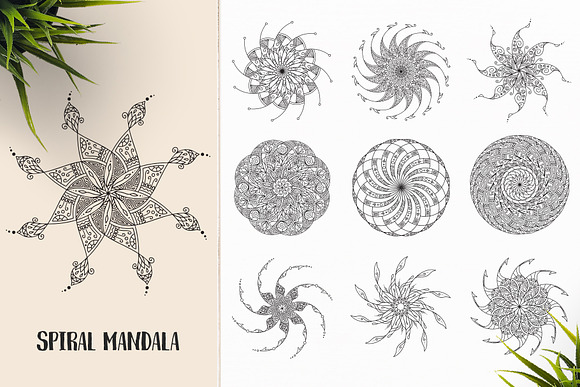 530 Vector Mandala Ornaments Bundle in Illustrations - product preview 27