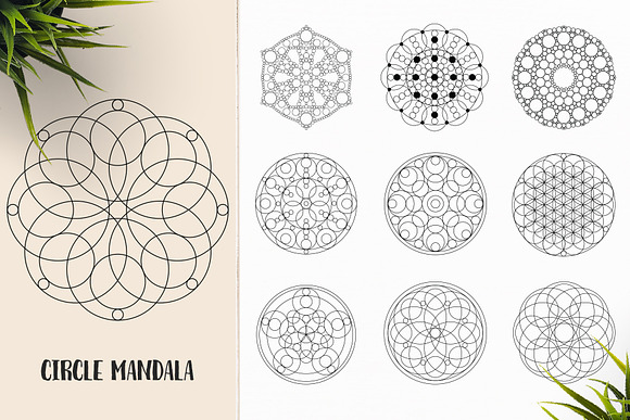 530 Vector Mandala Ornaments Bundle in Illustrations - product preview 35