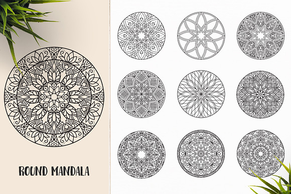 530 Vector Mandala Ornaments Bundle in Illustrations - product preview 48