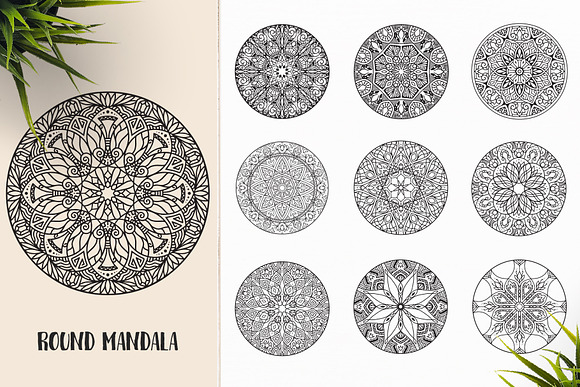 530 Vector Mandala Ornaments Bundle in Illustrations - product preview 49
