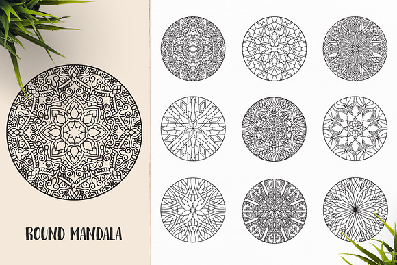 530 Vector Mandala Ornaments Bundle in Illustrations - product preview 50