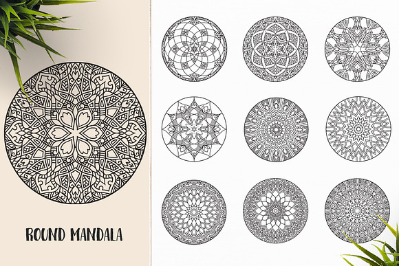 530 Vector Mandala Ornaments Bundle in Illustrations - product preview 51