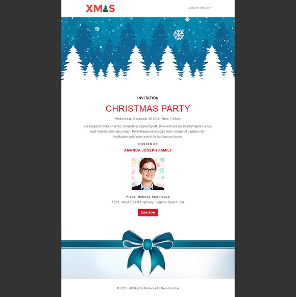 X-MAS - Responsive Email Templates in Invitation Templates - product preview 1