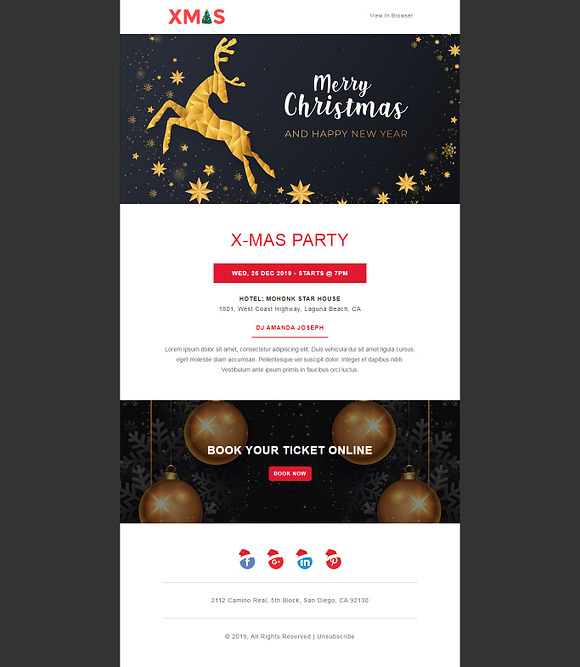 X-MAS - Responsive Email Templates in Invitation Templates - product preview 2