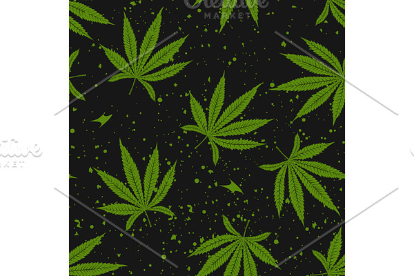 Marijuana Green Leaf seamless
