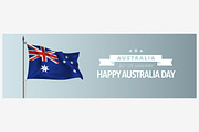 Happy Australia day vector card