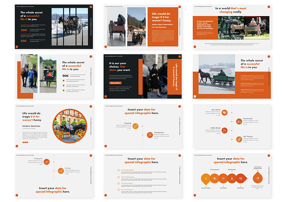 Horeses - Powerpoint Template in PowerPoint Templates - product preview 2