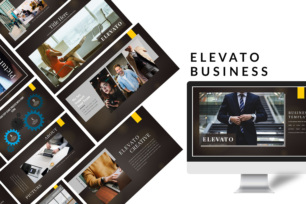 Elevato Dark - Business Powerpoint in PowerPoint Templates - product preview 8
