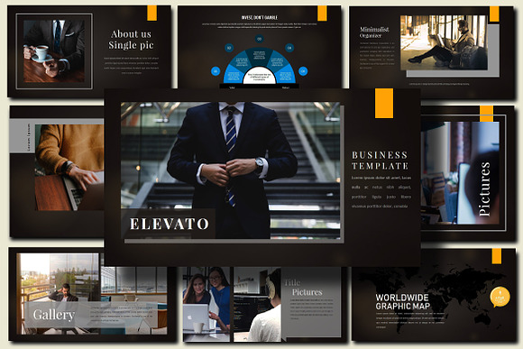Elevato Dark - Business Powerpoint in PowerPoint Templates - product preview 8