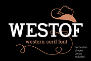 Westof| western serif font