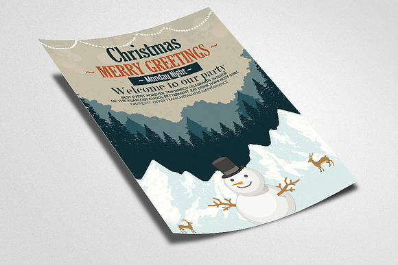 Merry Christmas Greeting Flyer in Flyer Templates - product preview 1