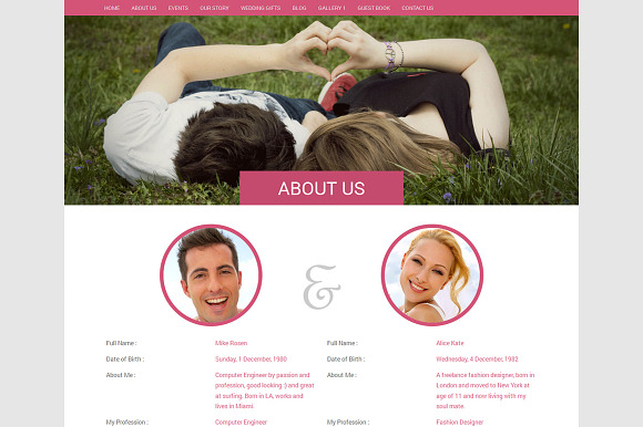 Wedding Website Template HTML in HTML/CSS Themes - product preview 1