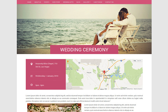Wedding Website Template HTML in HTML/CSS Themes - product preview 2