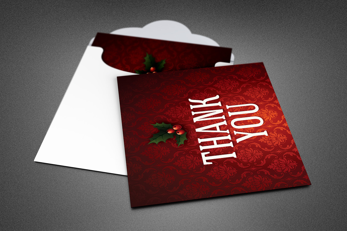 Ornate Christmas Thank You Card in Invitation Templates - product preview 8