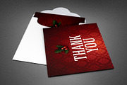 Ornate Christmas Thank You Card