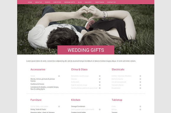 Wedding Website Template HTML in HTML/CSS Themes - product preview 3