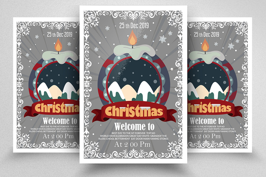 Christmas Greeting Flyer Template