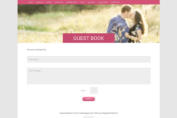 Wedding Website Template HTML in HTML/CSS Themes - product preview 4