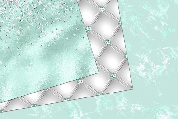Glitzy Aqua Digital Paper in Textures - product preview 3