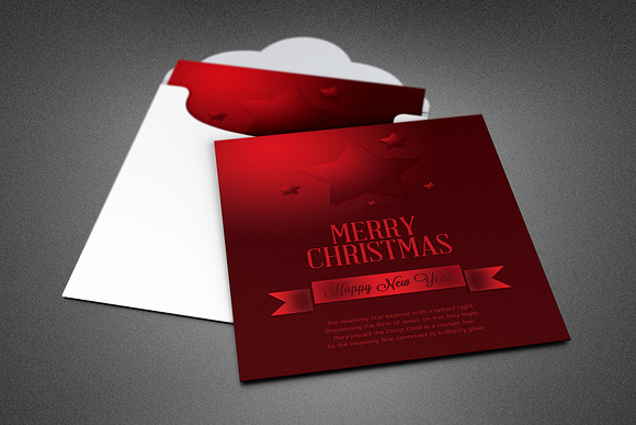 Christmas Star Greeting Card in Invitation Templates - product preview 2