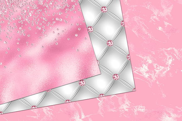 Glitzy Pink Digital Paper in Textures - product preview 3