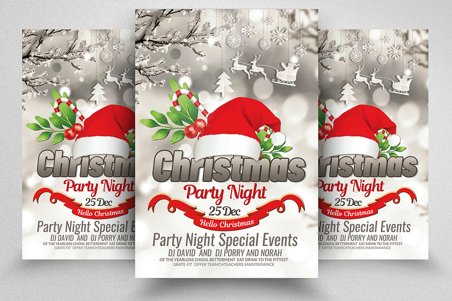 Christmas Greeting Flyer/Poster Temp in Flyer Templates - product preview 8