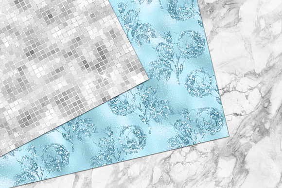 Glitzy Blue Digital Paper in Textures - product preview 3