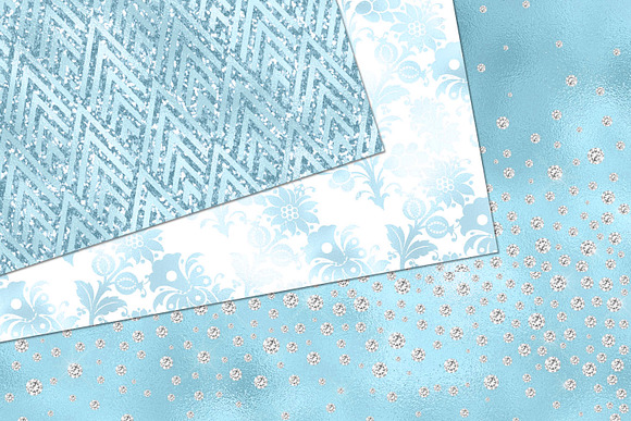 Glitzy Blue Digital Paper in Textures - product preview 5