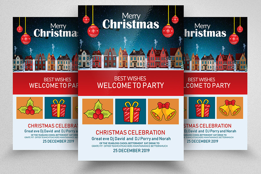 Merry Christmas Party Flyer in Flyer Templates - product preview 8
