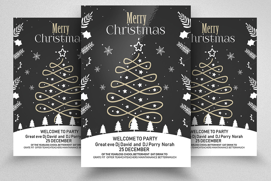 Merry Christmas Party Flyer in Flyer Templates - product preview 8