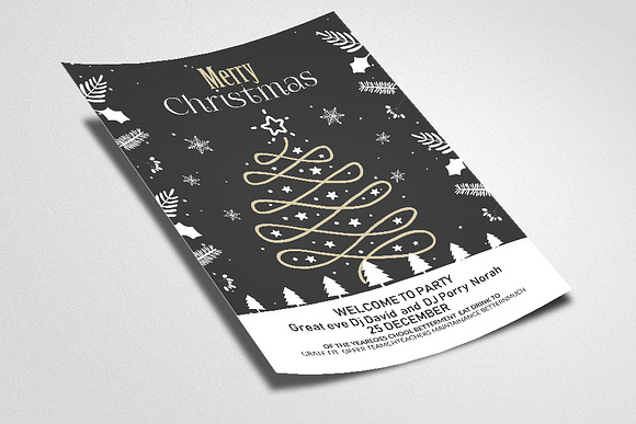 Merry Christmas Party Flyer in Flyer Templates - product preview 1