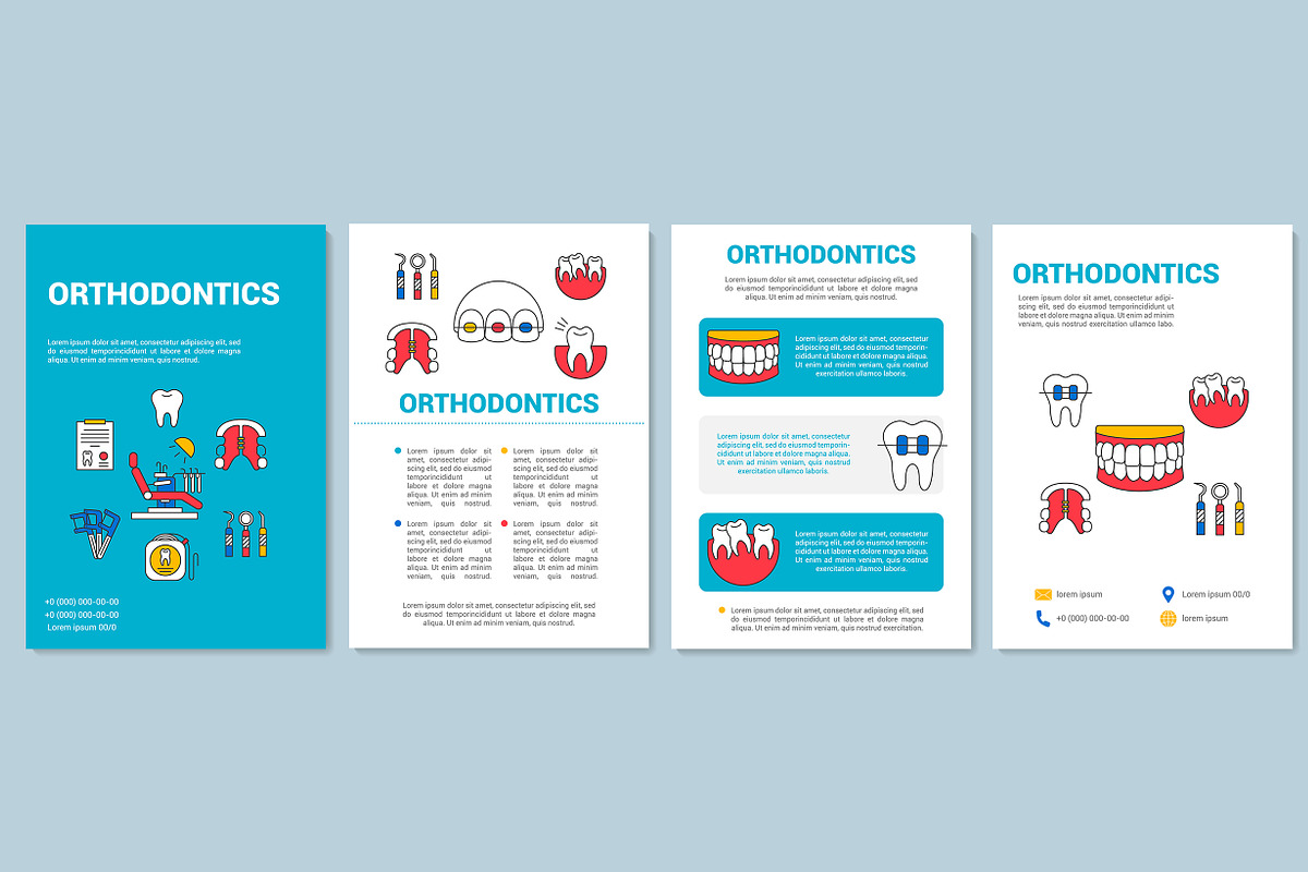 Orthodontics brochure template in Brochure Templates - product preview 8