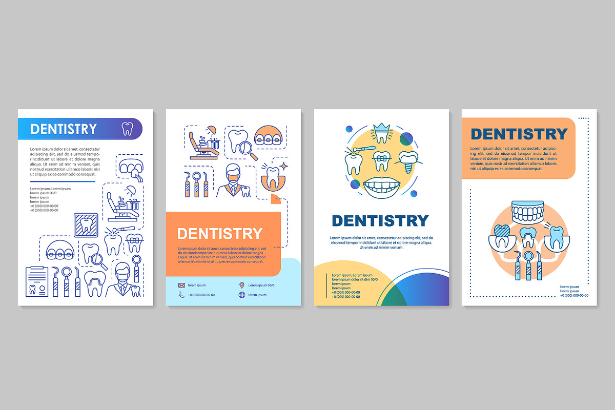 Dentistry brochure template layout in Brochure Templates - product preview 8