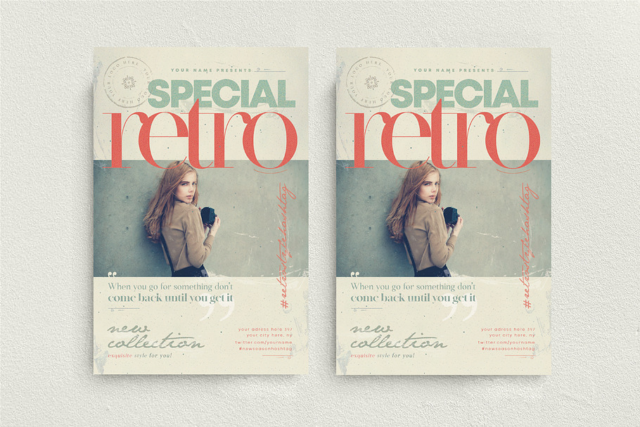 Special Retro Flyer Template in Invitation Templates - product preview 8