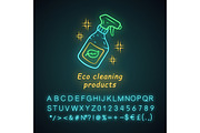 Eco cleaning products icon