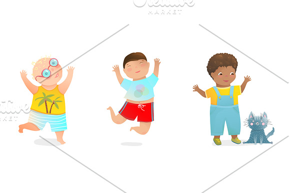 Kids Happy Characters Collection in Illustrations - product preview 2