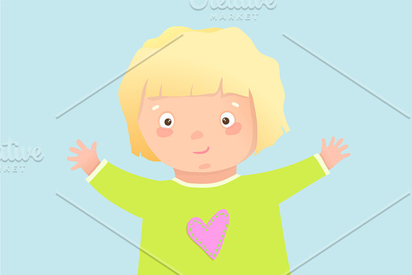Kids Happy Characters Collection in Illustrations - product preview 6