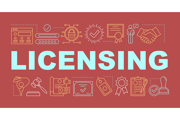 Licensing word concepts banner