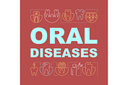 Oral diseases word concepts banner