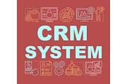 CRM system word concepts banner