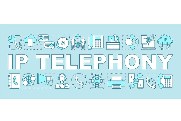 IP telephony word concepts banner