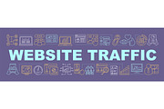 Website traffic word concepts banner