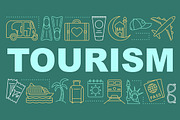 Tourism word concepts banner